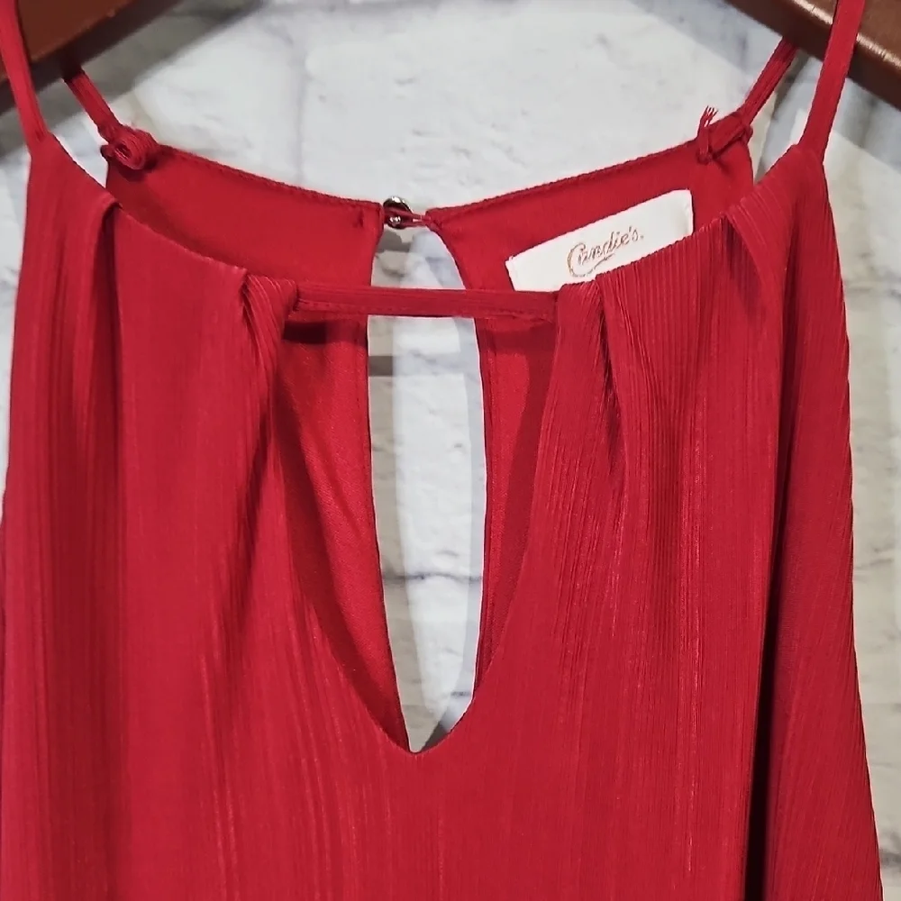Candie's Elegant Red Sheath Midi Dress